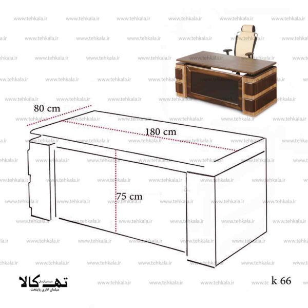 میز کارمندی و کارشناسی k66 - تصویر 2