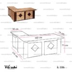 میز کارمندی K106 - تصویر 2
