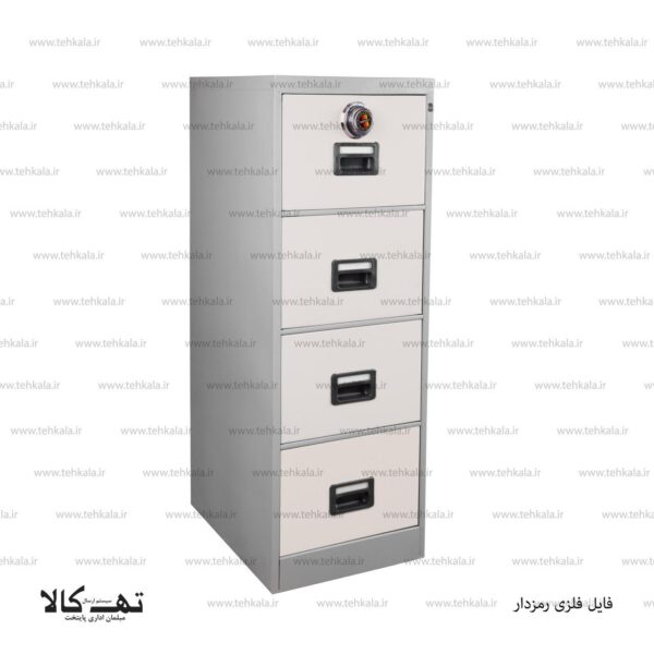 فایل اداری فلزی 4 کشو رمزدار - تصویر 2