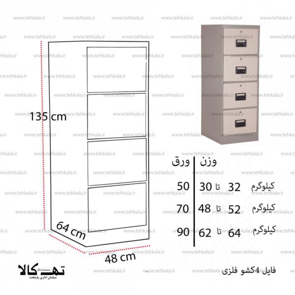 فایل 4کشو فلزی